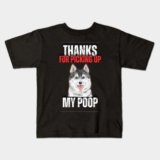 Thanks for scooping up my poop - Klee kai edition Kids T-Shirt